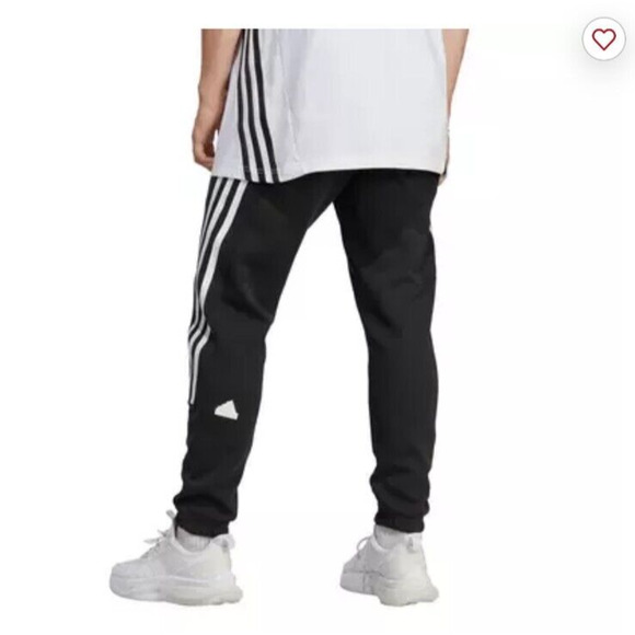 NEW Adidas Men's Future Icons Slim Fit Joggers Black 3 Stripe Size 2XL - Picture 2 of 8
